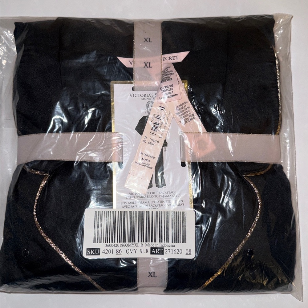 Victoria's Secret Glazed Satin Pajama 2025 Angel Wings Rhinestones Women’s XL